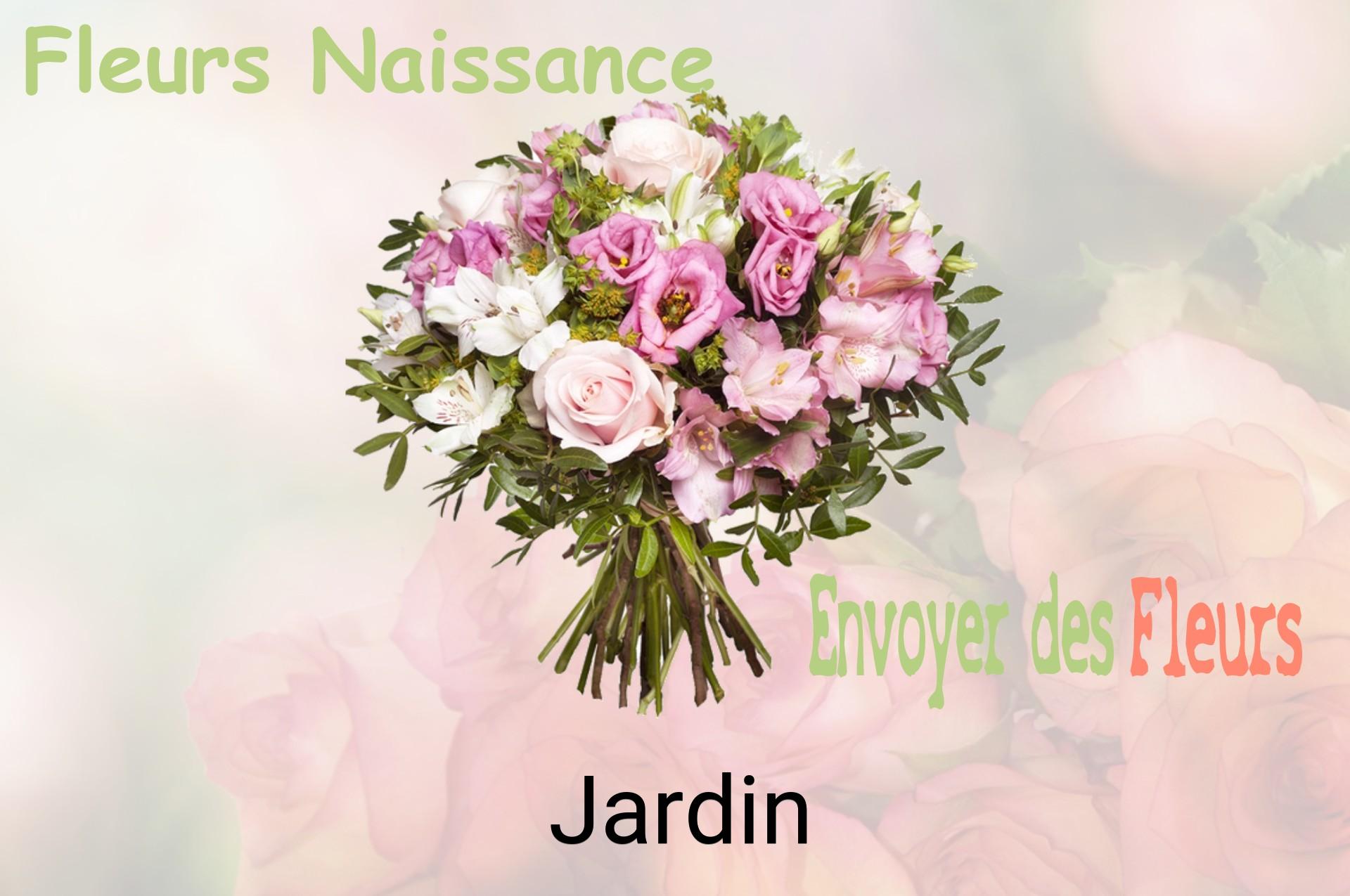 Bouquet de fleurs de naissance livré à Jardin